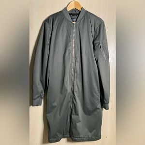 Zara Man Green light Bomber Coat. In good condition.